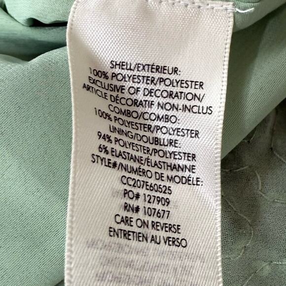 Alice + Olivia Celestine Embellished Wrap Mini Dress Light Sage Women’s Sz 8 - Picture 7 of 8